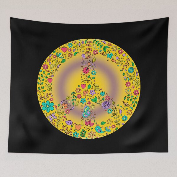 Item preview, Hippie Vibes Intersex Pride Flag Peace Sign, Subtle Intersex Pride Design designed and sold by Travelslightly.