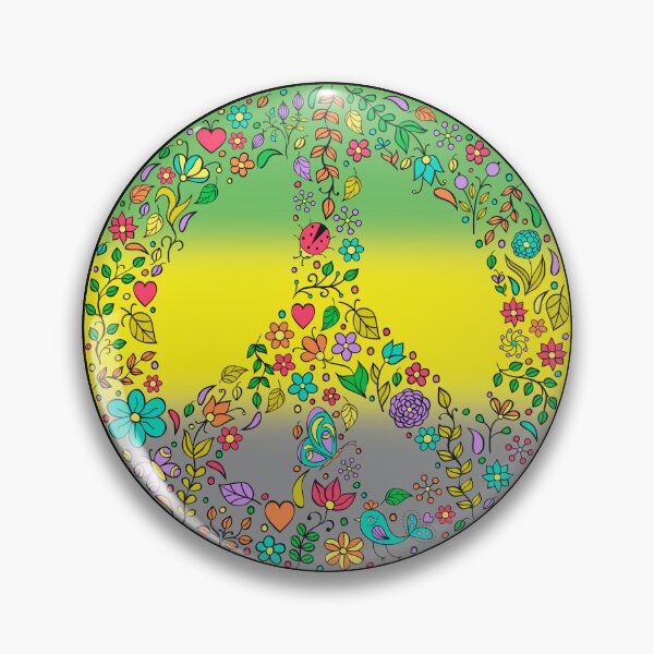 Item preview, Hippie Vibes Lithromantic Pride Flag Peace Sign, Subtle Lithromantic Pride Design designed and sold by Travelslightly.