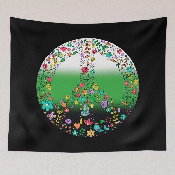 Item preview, Hippie Vibes Neutrois Pride Flag Peace Sign, Subtle Neutrois Pride Design designed and sold by Travelslightly.