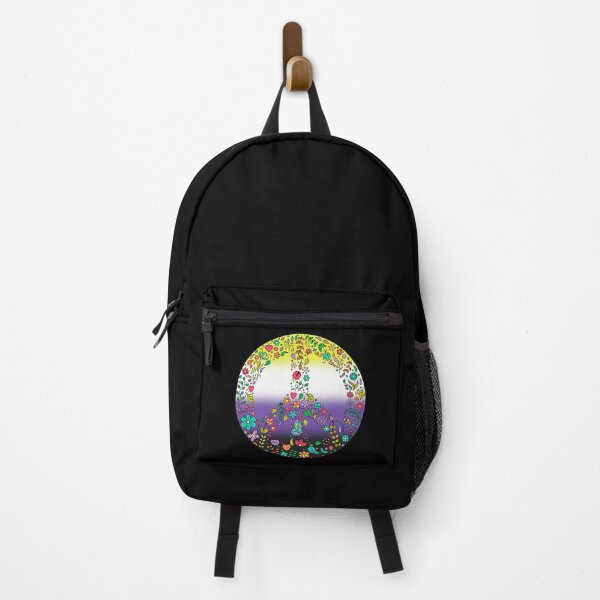 Item preview, Hippie Vibes Nonbinary Pride Flag Peace Sign, Subtle Enby Pride Design designed and sold by Travelslightly.