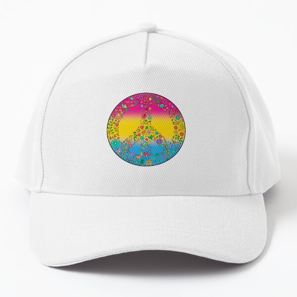 Aperçu de l'œuvre Hippie Vibes Pansexual Pride Flag Signe de paix, conception subtile de la fierté pan créée et vendue par Travelslightly.