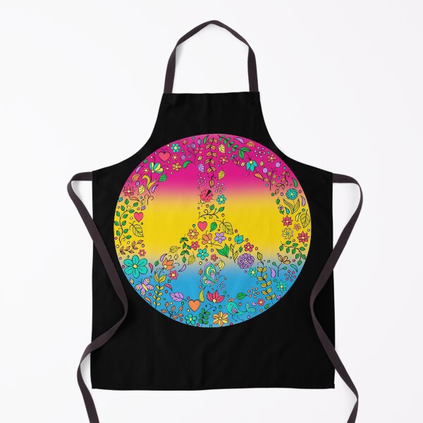 Item preview, Hippie Vibes Pansexual Pride Flag Peace Sign, Subtle Pan Pride Design designed and sold by Travelslightly.