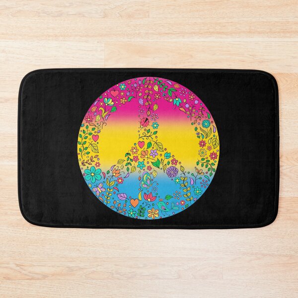 Item preview, Hippie Vibes Pansexual Pride Flag Peace Sign, Subtle Pan Pride Design designed and sold by Travelslightly.