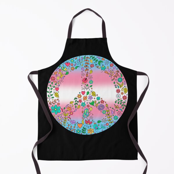 Item preview, Hippie Vibes Transgender Pride Flag Peace Sign, Subtle Trans Pride Design designed and sold by Travelslightly.