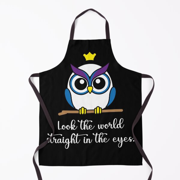 Item preview, Owl Message: Look the World Straight in the Eyes, Inspirational designed and sold by Designial.