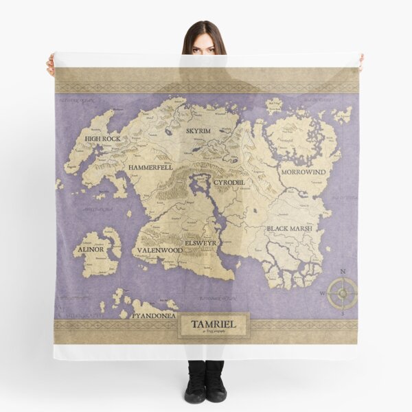 Elder Scrolls map - Tamriel Scarf
