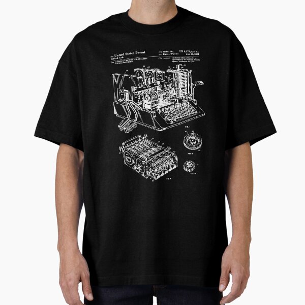 Item preview, Enigma Machine Patent White designed and sold by Luve Store.