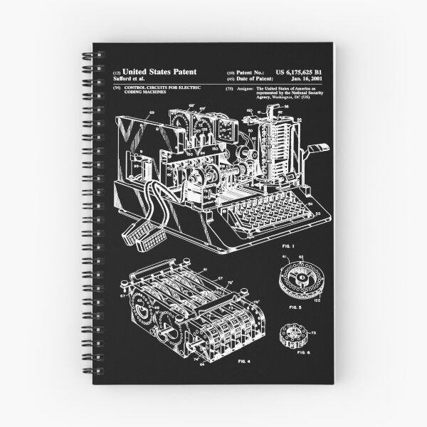 Item preview, Enigma Machine Patent White designed and sold by Luve Store.