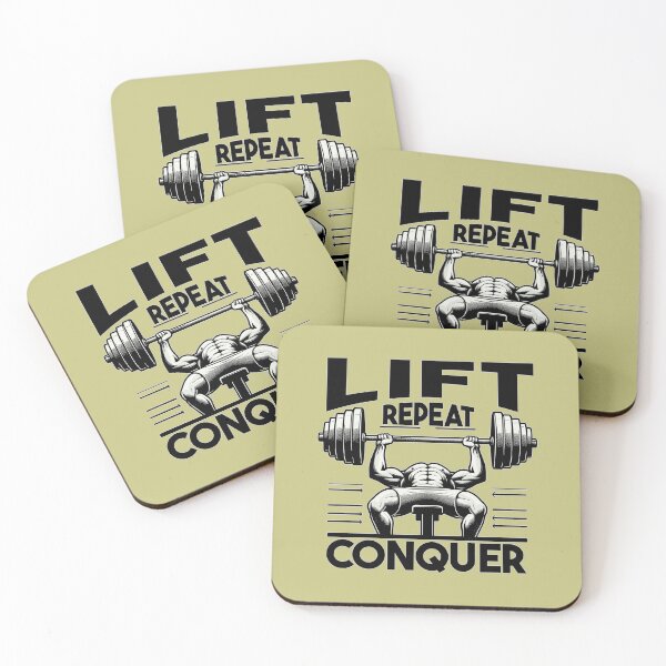 Item preview, Lift, Repeat, Conquer - Bench Press Weightlifting designed and sold by Daqomm.