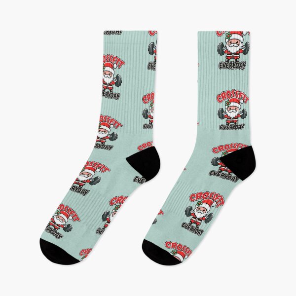Item preview, Christmas Crossfit Workout: Cute Santa Claus Squat Training designed and sold by Daqomm.
