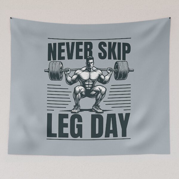 Item preview, Never Skip Leg Day: Squat Muscle Fitness Exercise designed and sold by Daqomm.