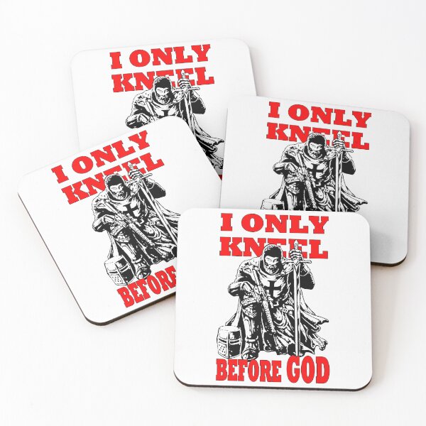 Item preview, I only kneel before God; Templar;  designed and sold by StickerApe.