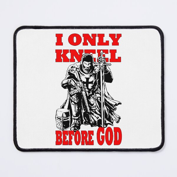 Item preview, I only kneel before God; Templar; designed and sold by StickerApe.
