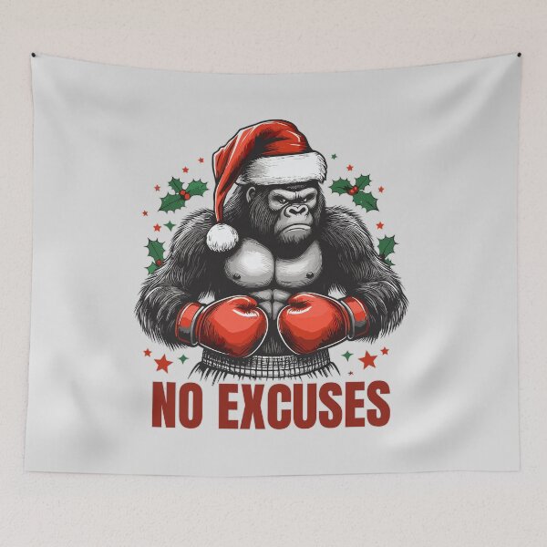 Item preview, No Excuses Gorilla Workout - Christmas Boxing Training designed and sold by Daqomm.