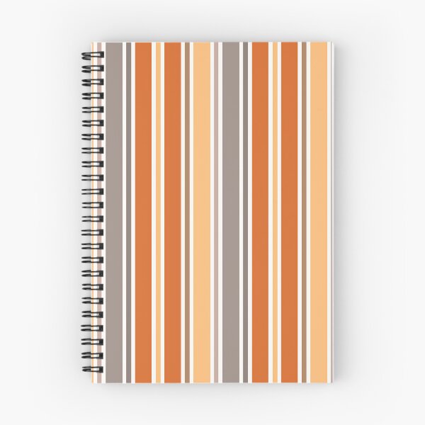 Item preview, Vintage Warm Orange and Grey Stripes Pattern designed and sold by patternsoup.