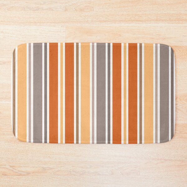 Item preview, Vintage Warm Orange and Grey Stripes Pattern designed and sold by patternsoup.