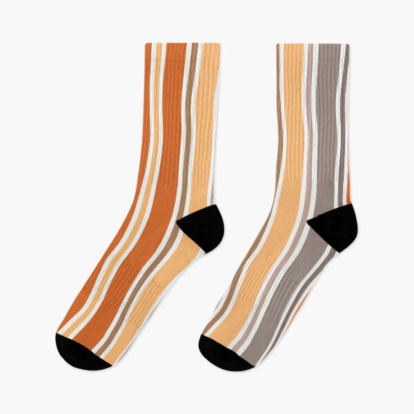 Item preview, Vintage Warm Orange and Grey Stripes Pattern designed and sold by patternsoup.