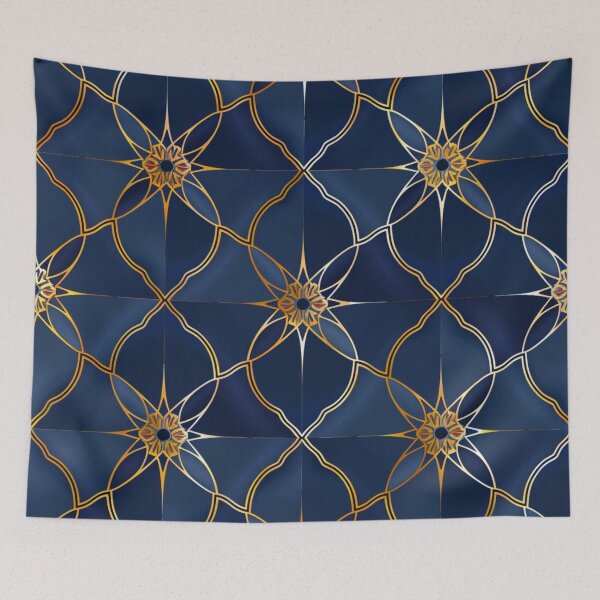 Item preview, Blue and Gold  Pattern: Elegant Simplicity designed and sold by Ace Apparel  Attire.