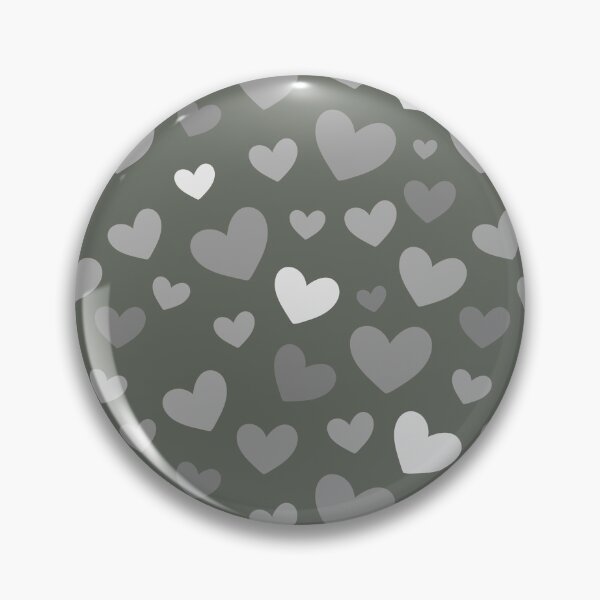 Item preview, Greyscale & artichoke Green Hearts designed and sold by AllyDesignNZ.