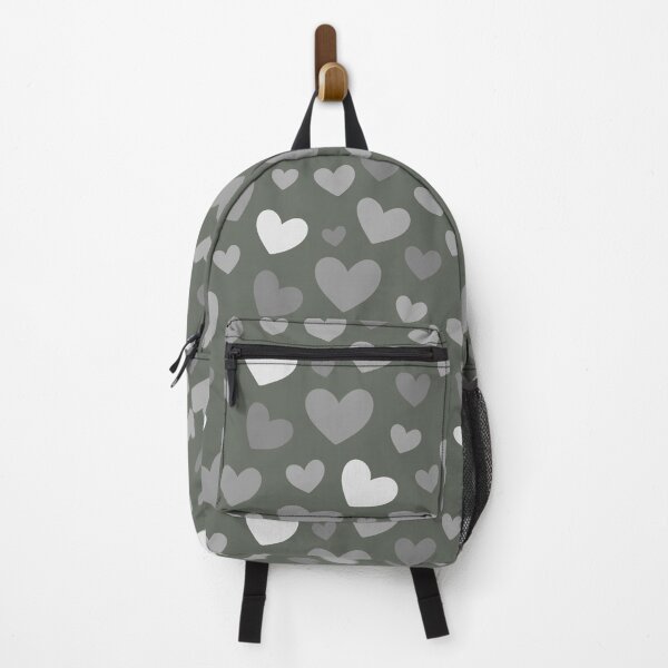 Item preview, Greyscale & artichoke Green Hearts designed and sold by AllyDesignNZ.
