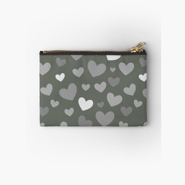 Item preview, Greyscale & artichoke Green Hearts designed and sold by AllyDesignNZ.