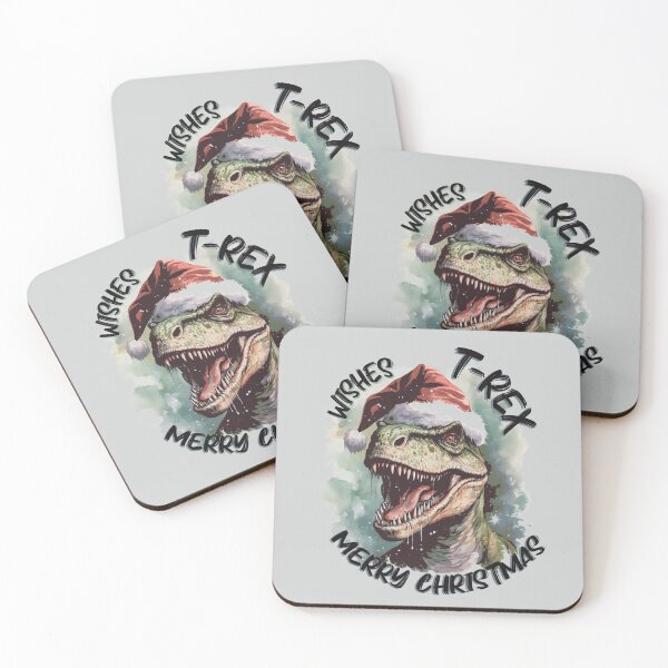 Item preview, T-Rex Wishes Merry Christmas designed and sold by theresa7131.