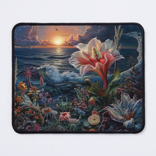 Item preview, Flowers sunset by the sea designed and sold by FlowersColorful.