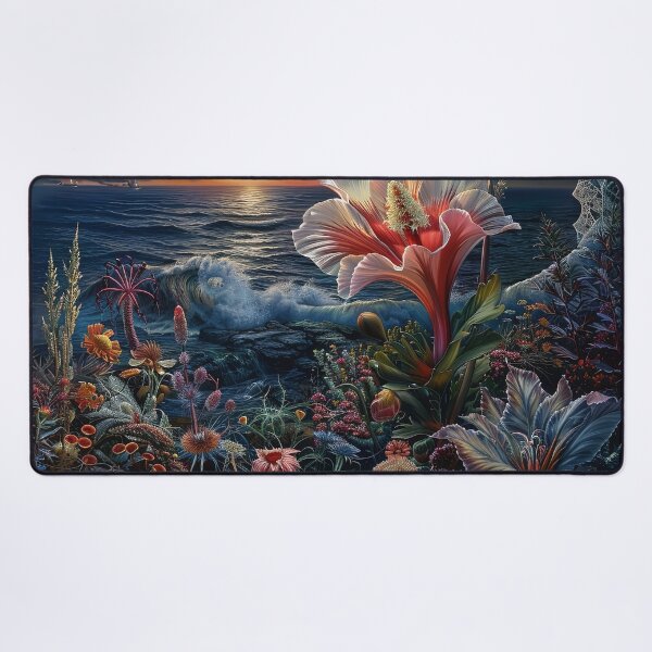 Item preview, Flowers sunset by the sea designed and sold by FlowersColorful.
