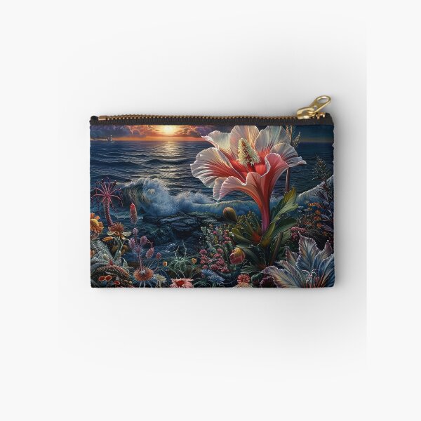 Item preview, Flowers sunset by the sea designed and sold by FlowersColorful.
