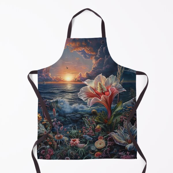 Item preview, Flowers sunset by the sea designed and sold by FlowersColorful.