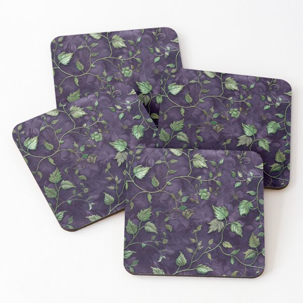 Item preview, Elegant Green Pattern on Deep Purple designed and sold by Ace Apparel  Attire.