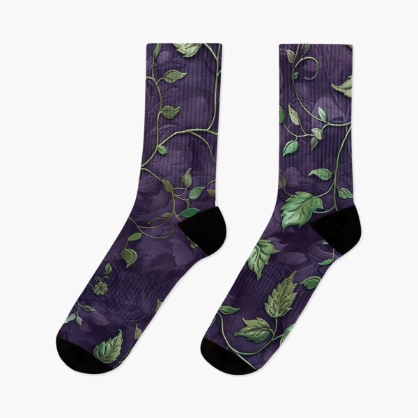 Item preview, Elegant Green Pattern on Deep Purple designed and sold by Ace Apparel  Attire.