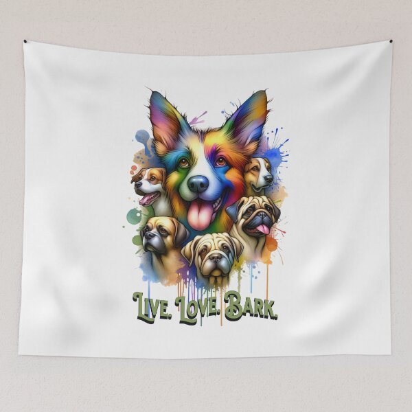 Item preview, Live Love Bark Cute Dog Design designed and sold by CraftyAnimal.