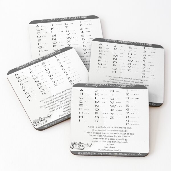 Item preview, Military Alphabet Morse Code designed and sold by jacqklin.