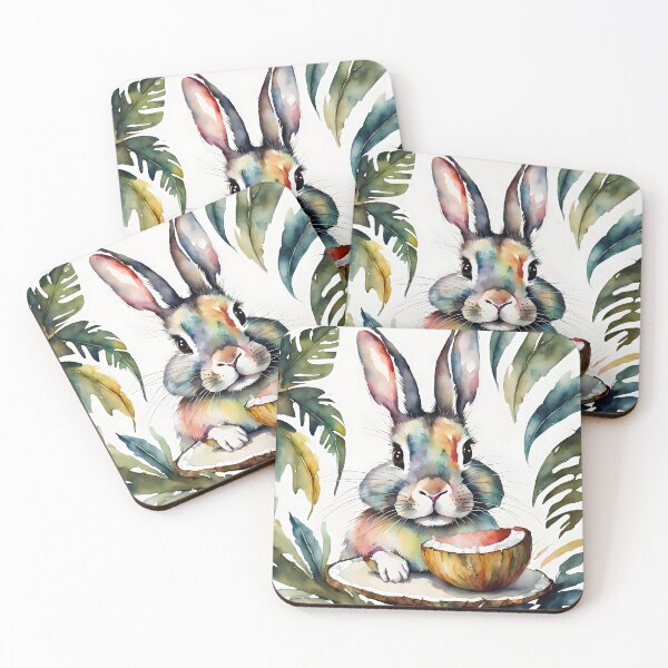 Item preview, Rabbit Eating Coconut  designed and sold by Dilendor.