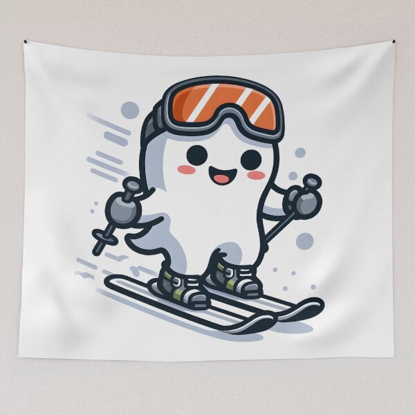 Item preview, Kawaii Ghost Hunter: Wearing A Ski Suit And Goggles designed and sold by CanvasCutie.