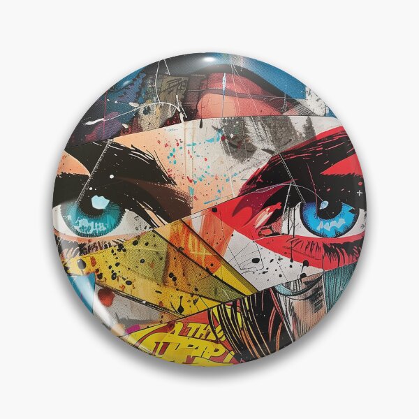 Item preview, Superhero Vision - Modern Pop Art Collage Print designed and sold by 33wolvesdesigns.