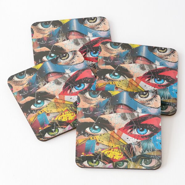 Item preview, Superhero Vision - Modern Pop Art Collage Print designed and sold by 33wolvesdesigns.