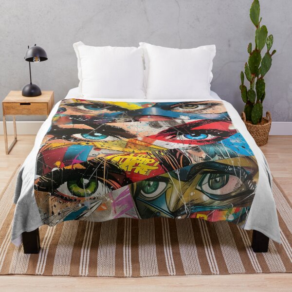 Item preview, Superhero Vision - Modern Pop Art Collage Print designed and sold by 33wolvesdesigns.