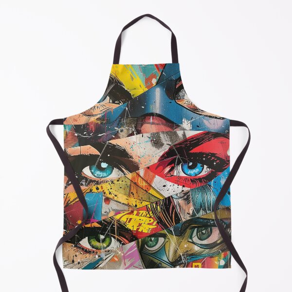 Item preview, Superhero Vision - Modern Pop Art Collage Print designed and sold by 33wolvesdesigns.