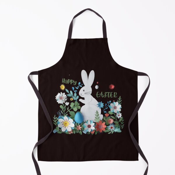 Item preview, Whimsical Easter Illustration: Paper Rabbit and Flowers designed and sold by Ace Apparel  Attire.