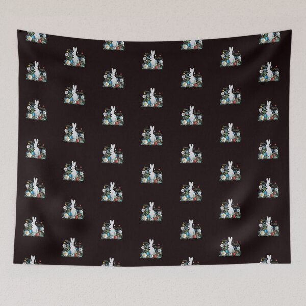 Item preview, Whimsical Easter Illustration: Paper Rabbit and Flowers designed and sold by Ace Apparel  Attire.