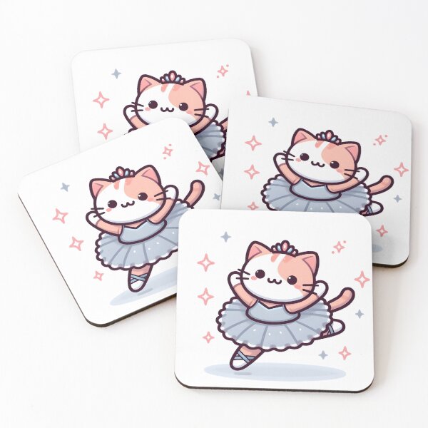 Item preview, Kawaii Cat With Ballet Tutu designed and sold by CanvasCutie.