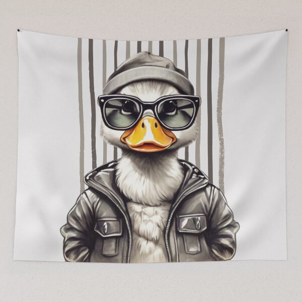 Item preview, Cool duck dude in a leather jacket and sunglasses. designed and sold by SaraSumi.