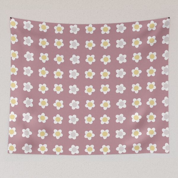 Item preview, Cute Flower Stripes Spring And Summer Floral Pattern Deep Pink designed and sold by scorpiolane.