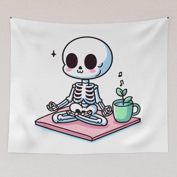 Item preview, Kawaii Silly Skeleton designed and sold by CanvasCutie.