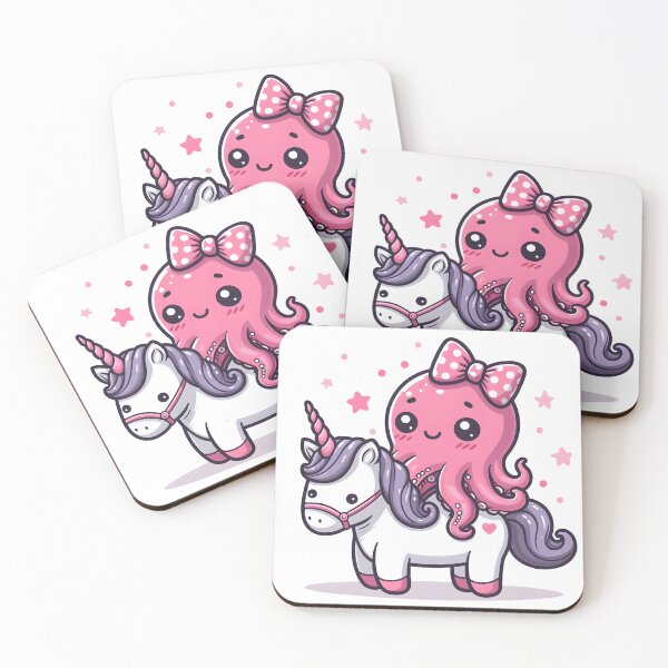 Item preview, Kraken kawaii sobre unicornio designed and sold by CanvasCutie.