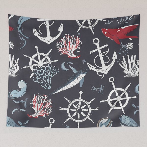 Item preview, Sailor's Odyssey: Nautical Charm Pattern designed and sold by aiart-cutegirl.