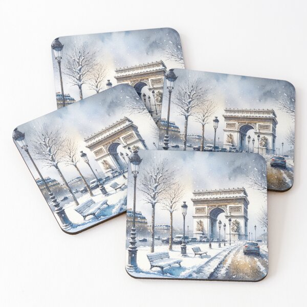 Item preview, Arc de Triomphe on a snowy day designed and sold by Best-Kept.