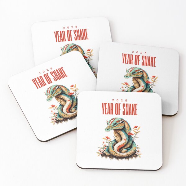 Item preview, Cyan,red ,orange and Blue Snake-Year of the Snake ver5- Chinese Zodiac Theme-white Background designed and sold by CosmicNook1.